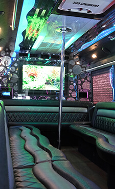 Party bus Gainesville interiors