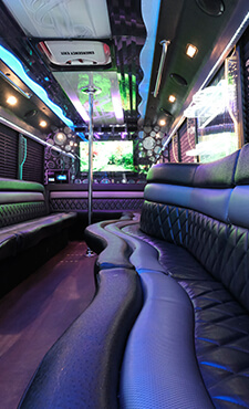 Party bus Gainesville lighting
